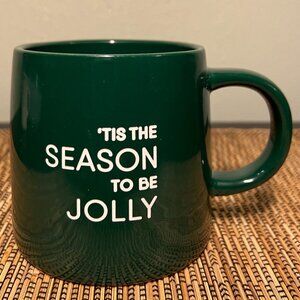 Place & Time ‘TIS THE SEASON TO BE JOLLY Dark Green Ceramic Christmas Mug